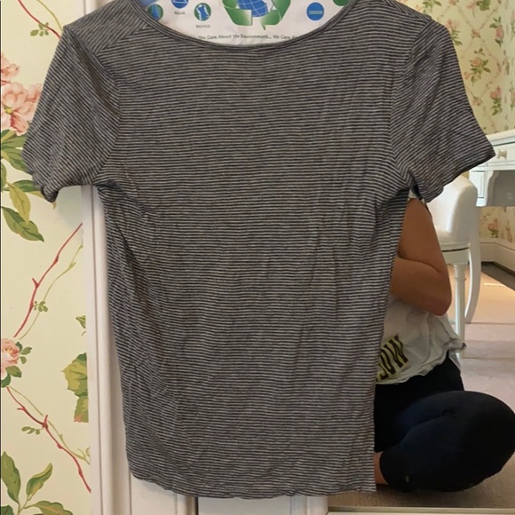 Emma and Sam Striped Lace Up T shirt - Picture 6 of 6